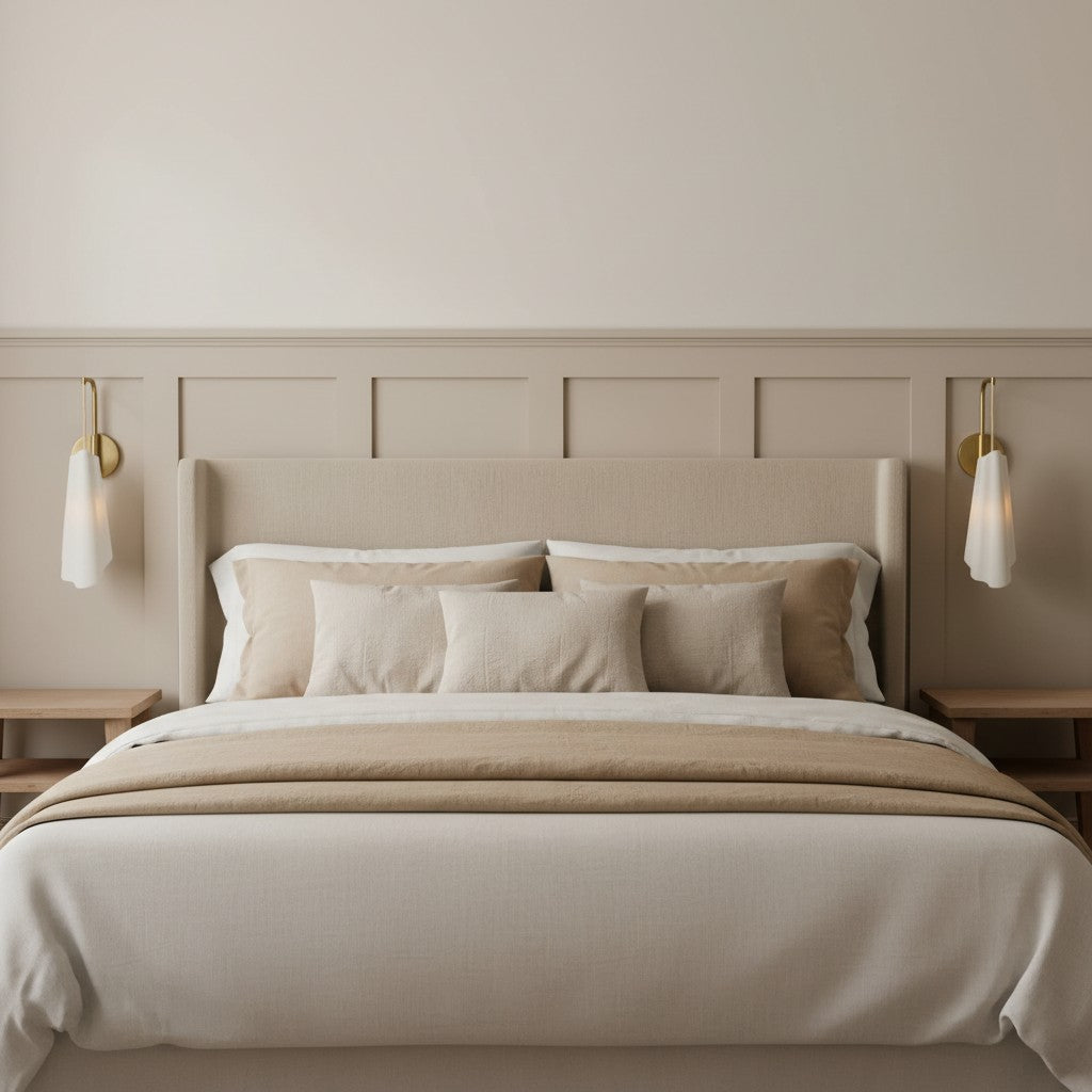 Slant Vintage Ceramic Wall Sconce Modern Brass Living Room