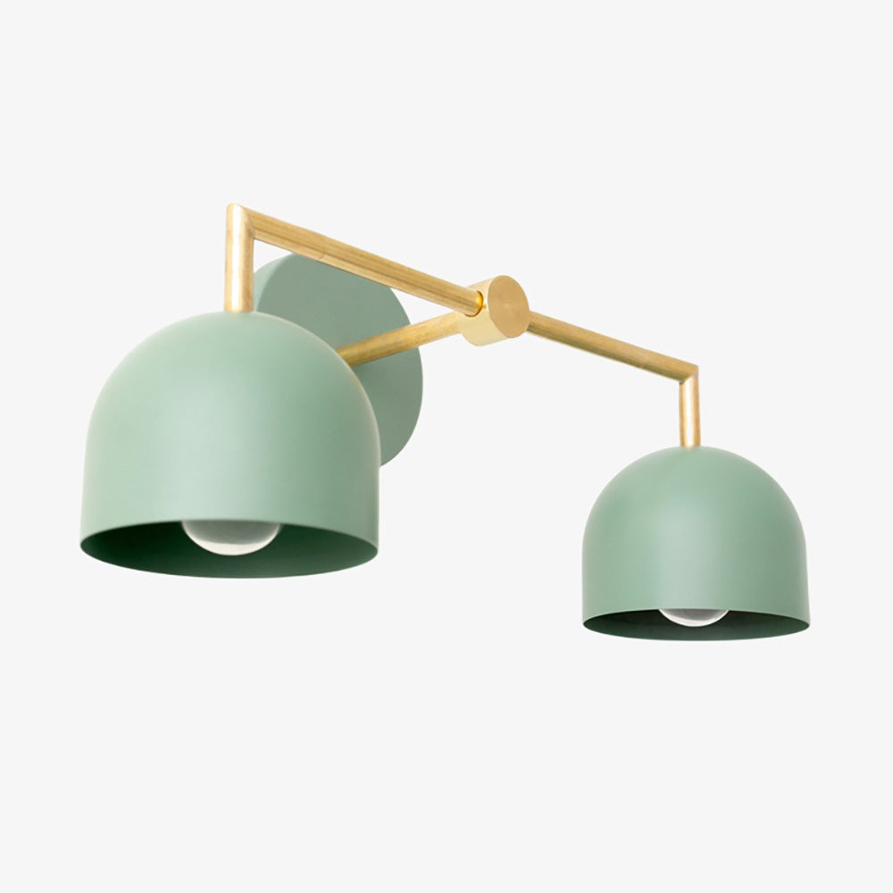 Chroma Brass White Wall Light Contemporary Living Room