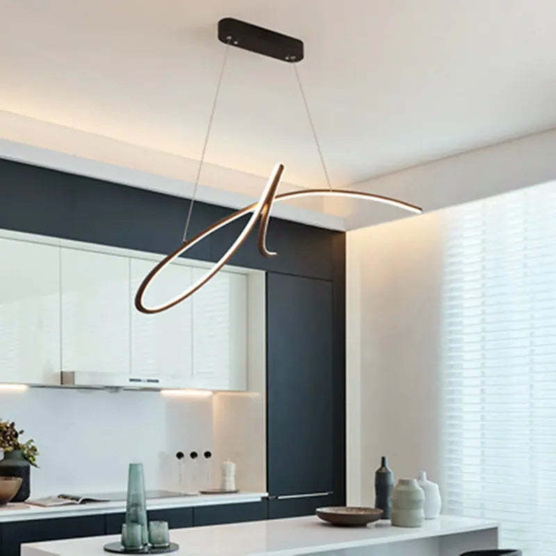 Arisha Pendant Light Irregular-curved Modern Restaurant - Letslighting
