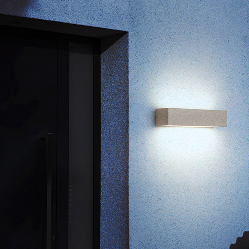 Arisha Modern Design Rectangular LED Outdoor Wall Lamp Garden Courtyard Corridor