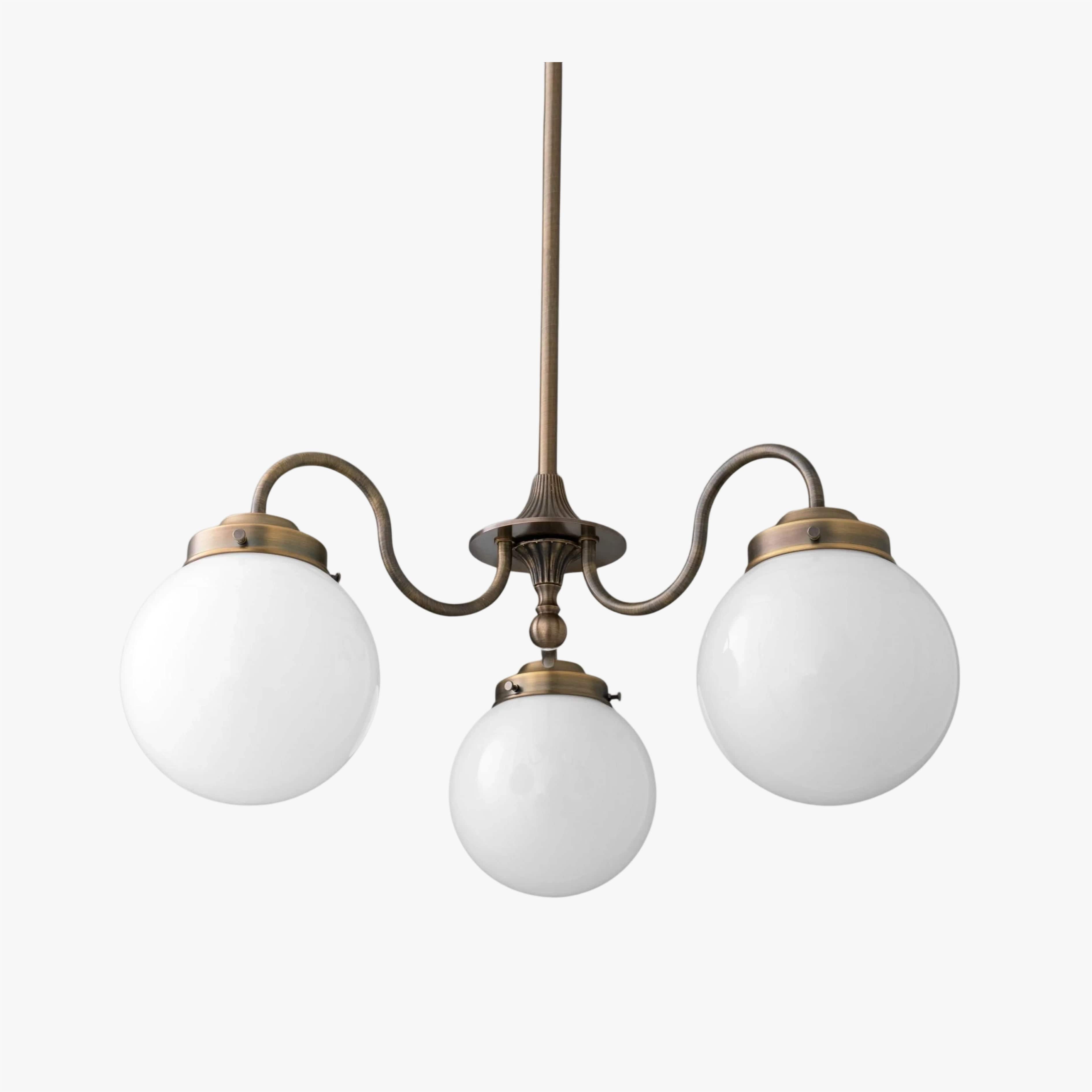 Pearl 3-Light Glass Chandelier