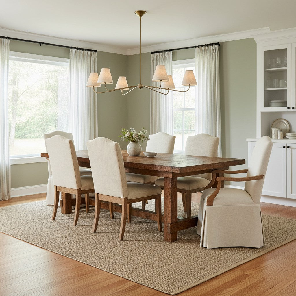 Fibura Pleated Shade Chandelier for Traditional Dining Room