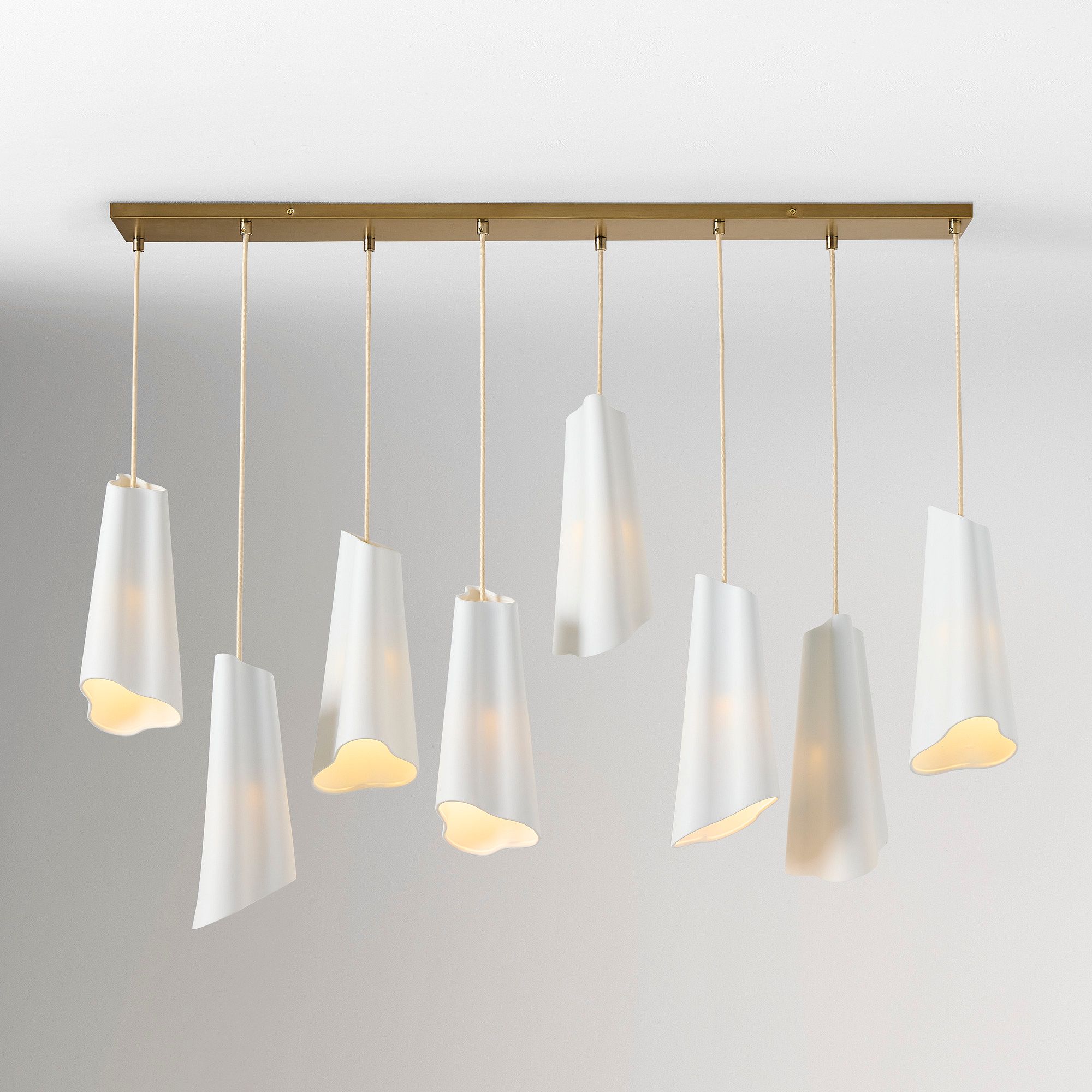 Slant Ceramic Multi-Light Pendant Light