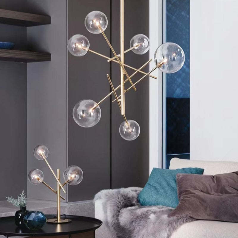 Valentina Bubble Branch Glass/Metal Chandelier, Kitchen/Dining Room