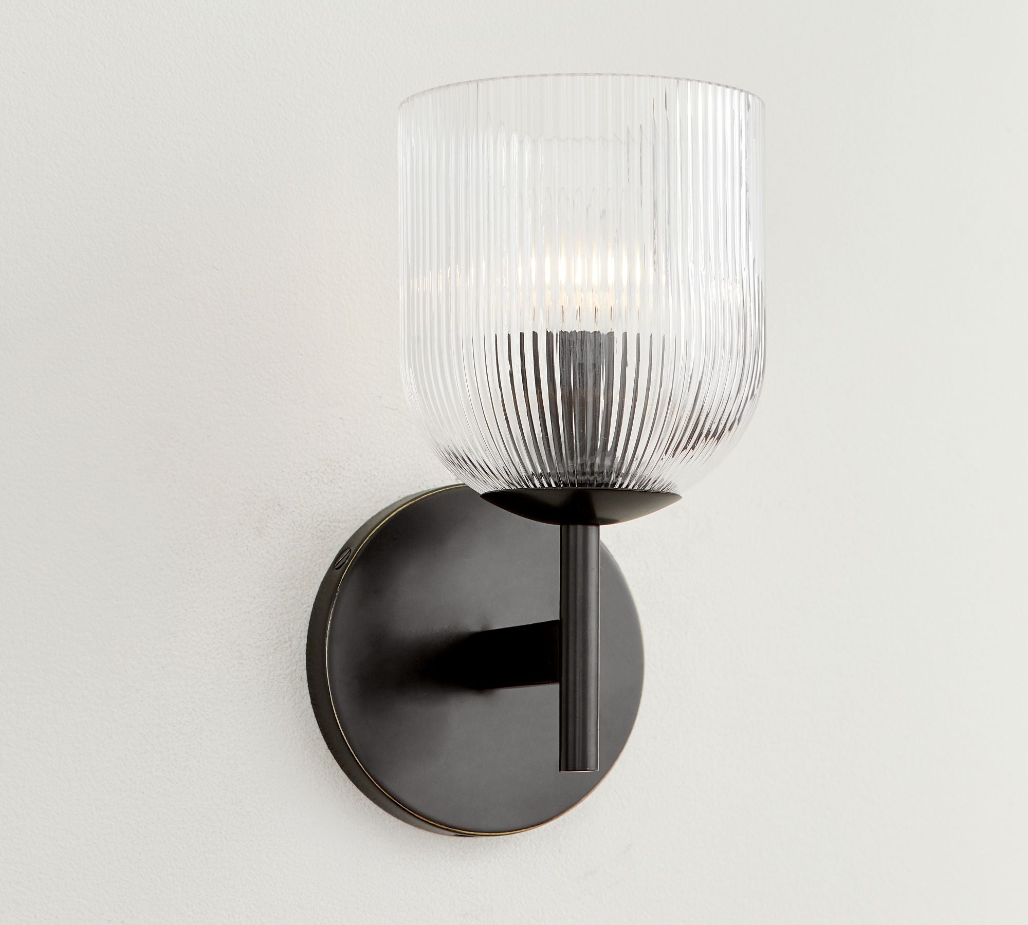 Haze Glass Metal Wall Light
