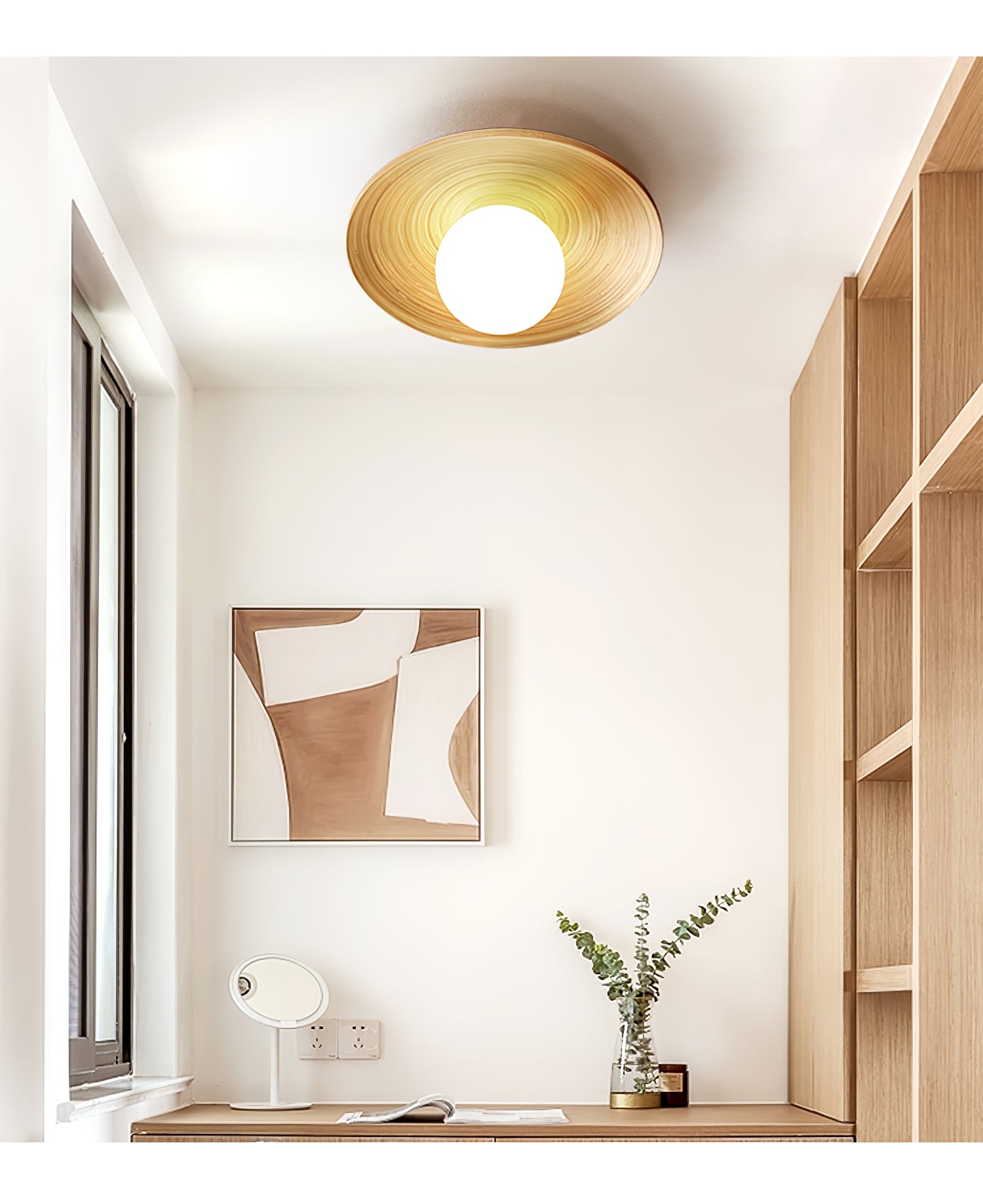 Lustra Ceiling Light Soluna Wood Orbital - Letslighting