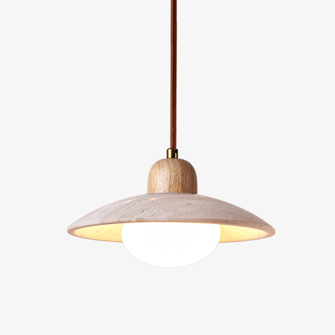 Travertine Dome Pendant Light - Letslighting