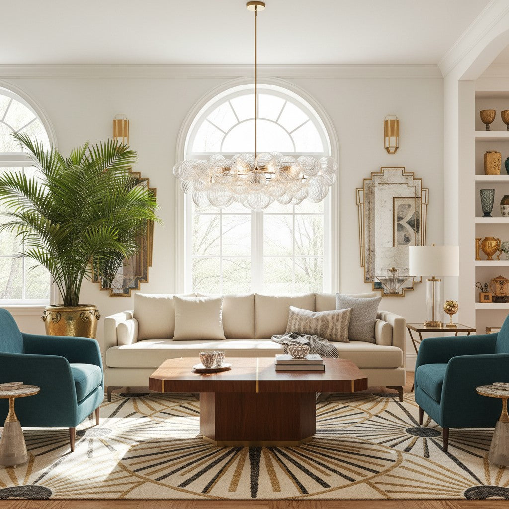 Haze Glass Bubble Chandelier