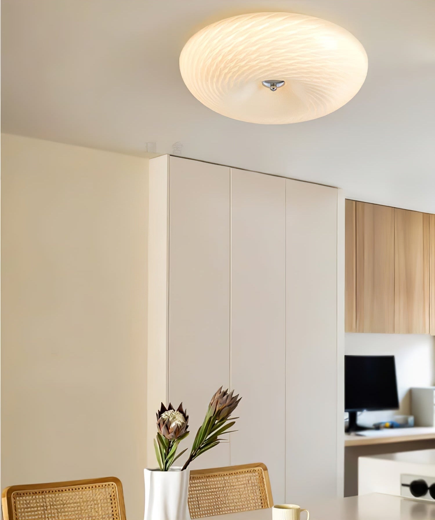 Comarion Modern Minimalist Art Glass Ceiling Light - Letslighting