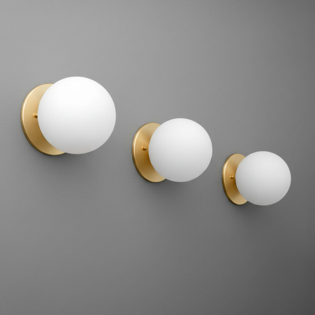 Pearl Wall Lamp Brass&Glass