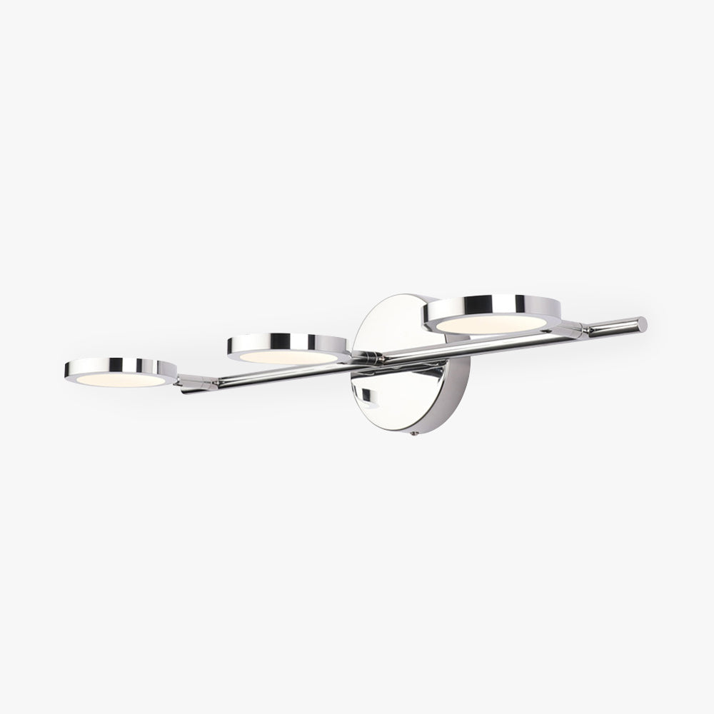 Arisha Modern Arc Wall Lamp Metal Acrylic Front Mirror Vanity