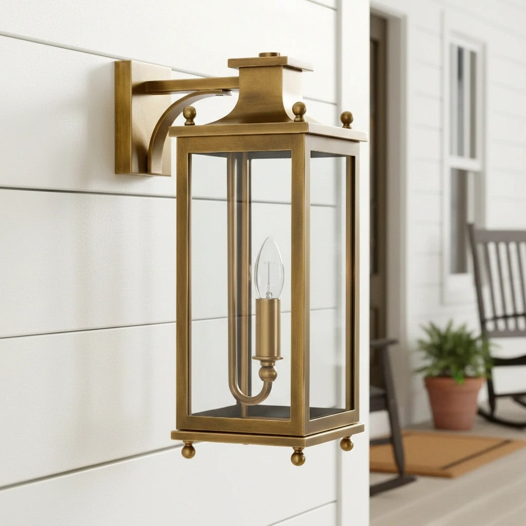Guard Wall Lamp Brass Glass Outdoor