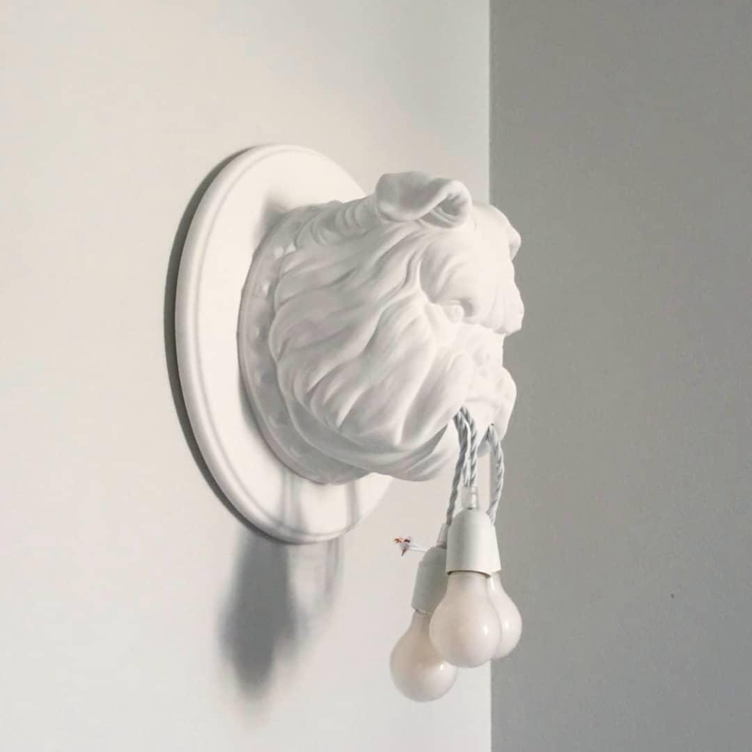 Lustra Wall Lamp Bulldog Sculpture Whimsical - Letslighting