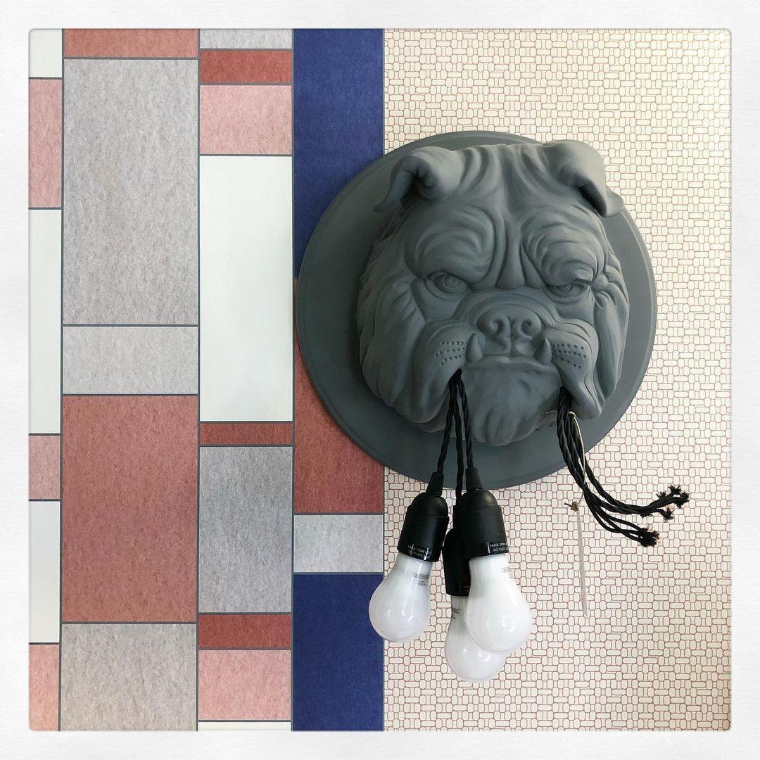 Lustra Wall Lamp Bulldog Sculpture Whimsical - Letslighting