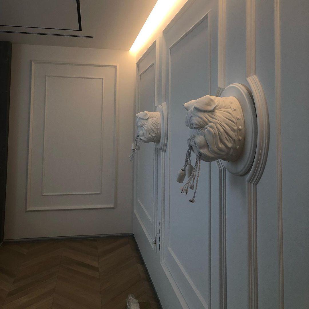 Lustra Wall Lamp Bulldog Sculpture Whimsical - Letslighting