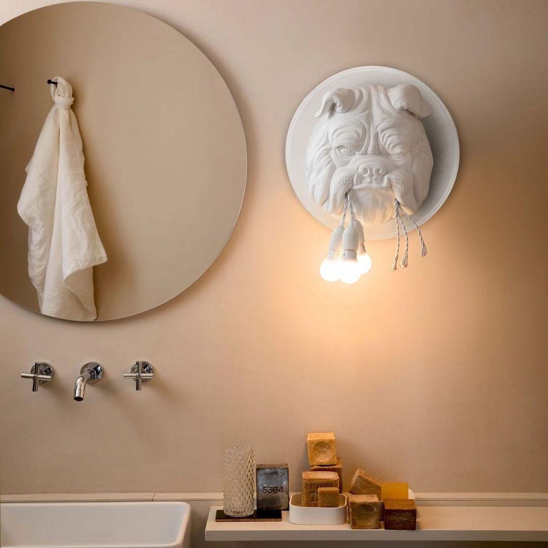 Lustra Wall Lamp Bulldog Sculpture Whimsical - Letslighting