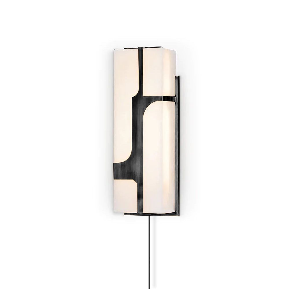 Ariel Wall Lamp Plug-In Bronze & Alabaster - Letslighting