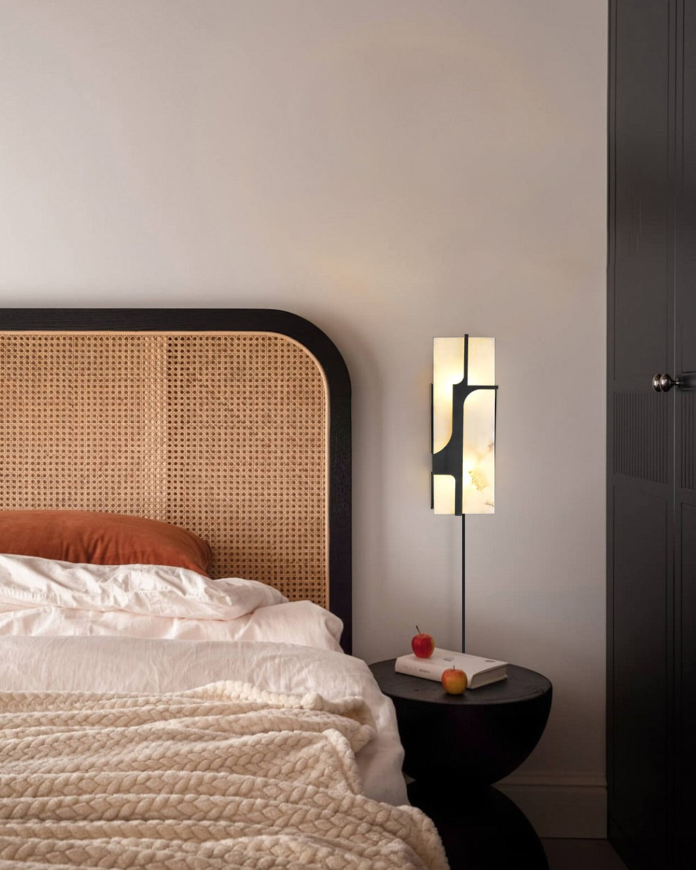 Ariel Wall Lamp Plug-In Bronze & Alabaster - Letslighting