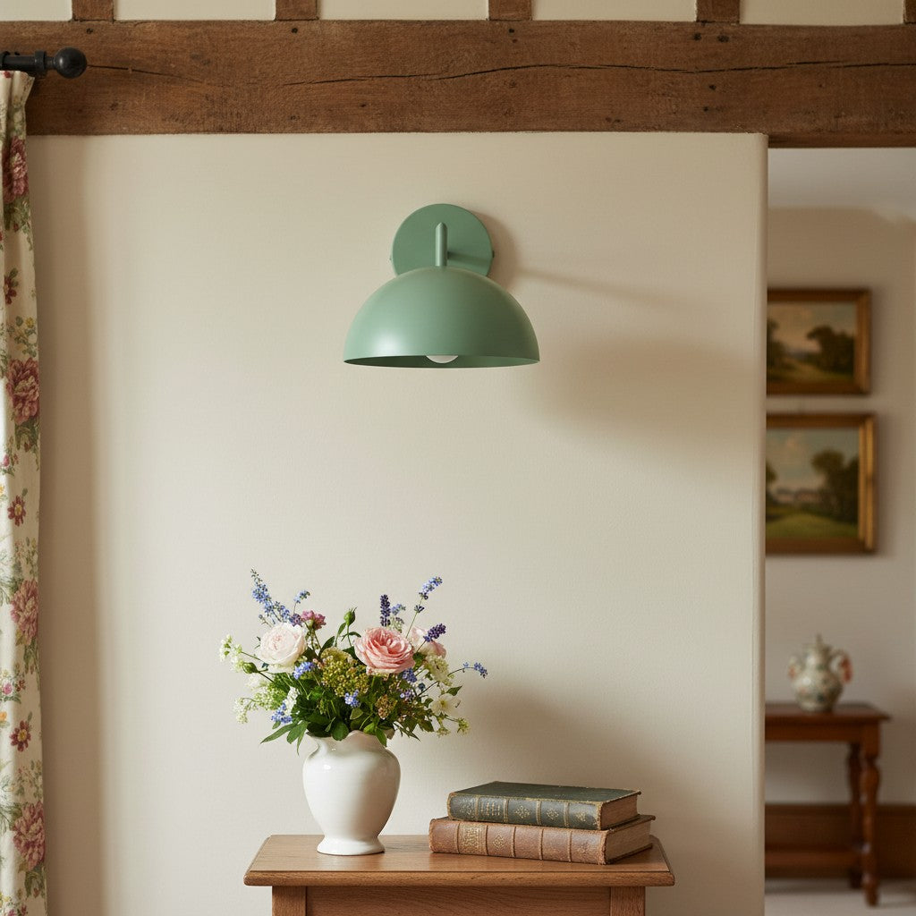 Chroma Minimalist Metal Dome Sconce