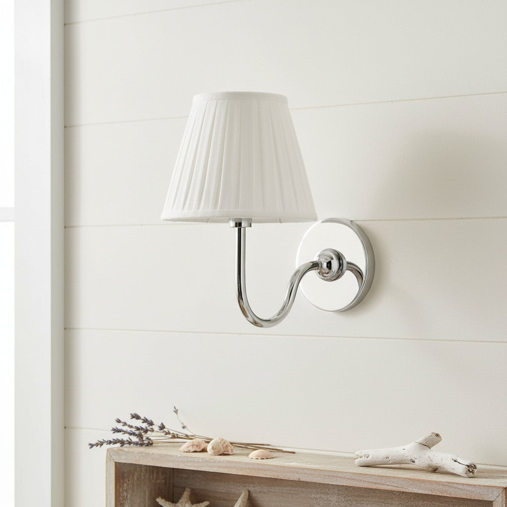 Grace Brass Linen Wall Lamp