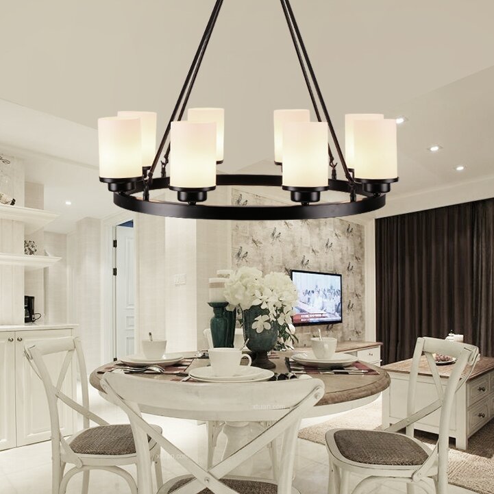 Silva Retro Metal Glass Chandelier for Living Room - Letslighting
