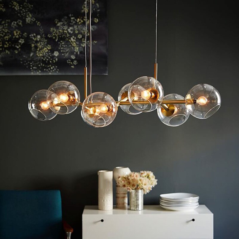 Valentina Modern Glass Globe Bubble Pendant Light Living Room - Letslighting