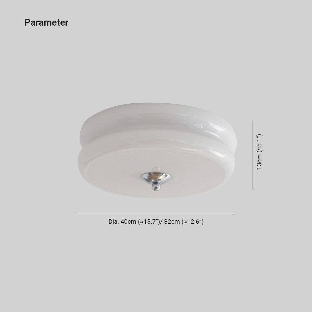 ValentinaVintage Round Flush Mount Ceiling Light Two Layer