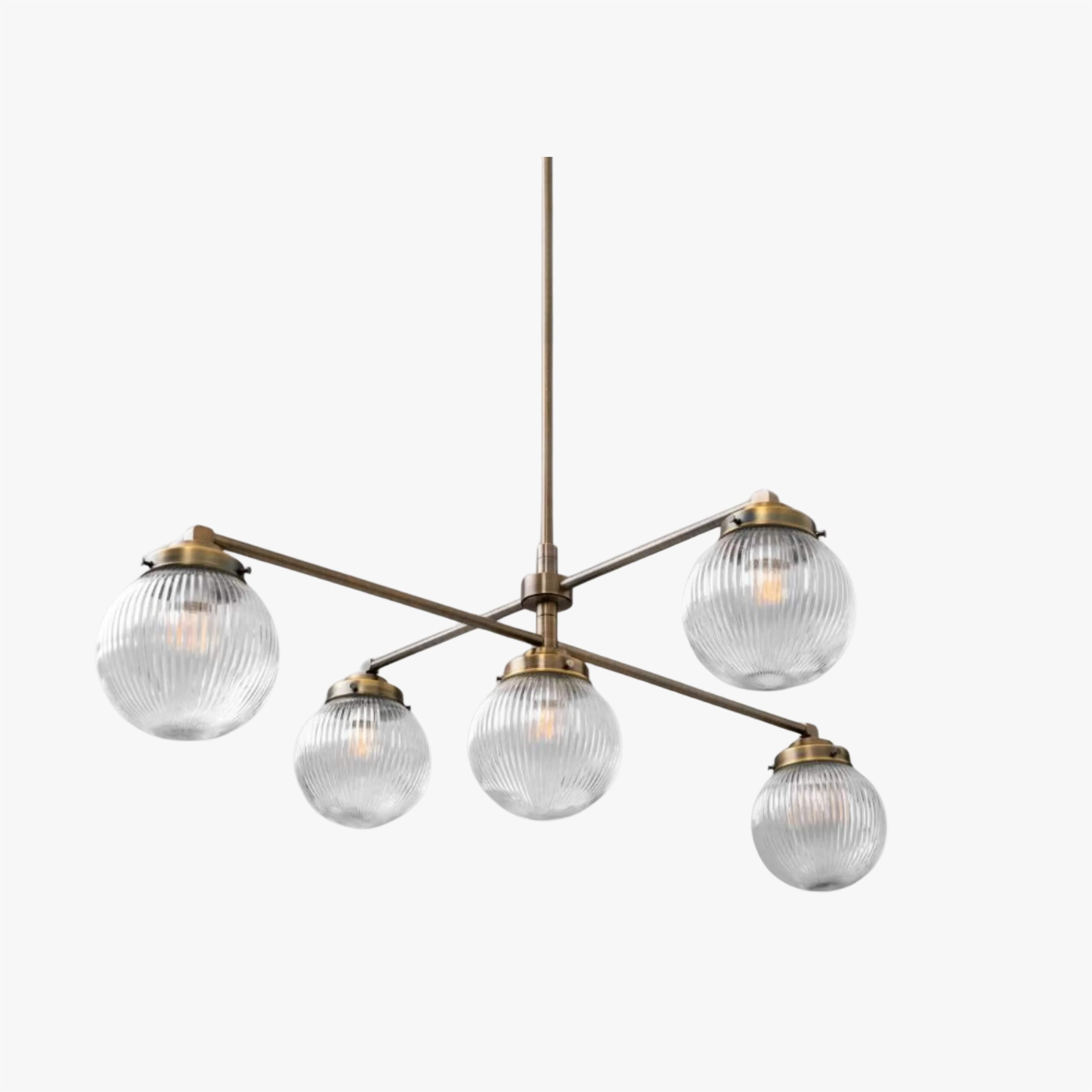 Pearl Multi-Light Brass Chandelier
