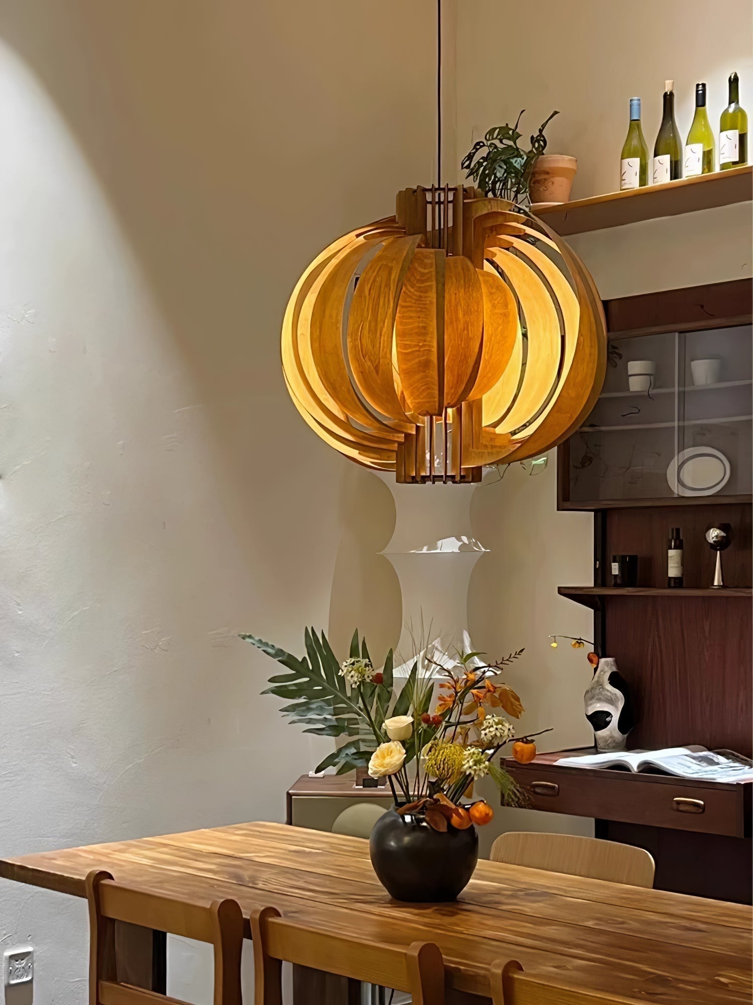Ivraeus Premium Elegance Ring Wood Pendant Light - Letslighting