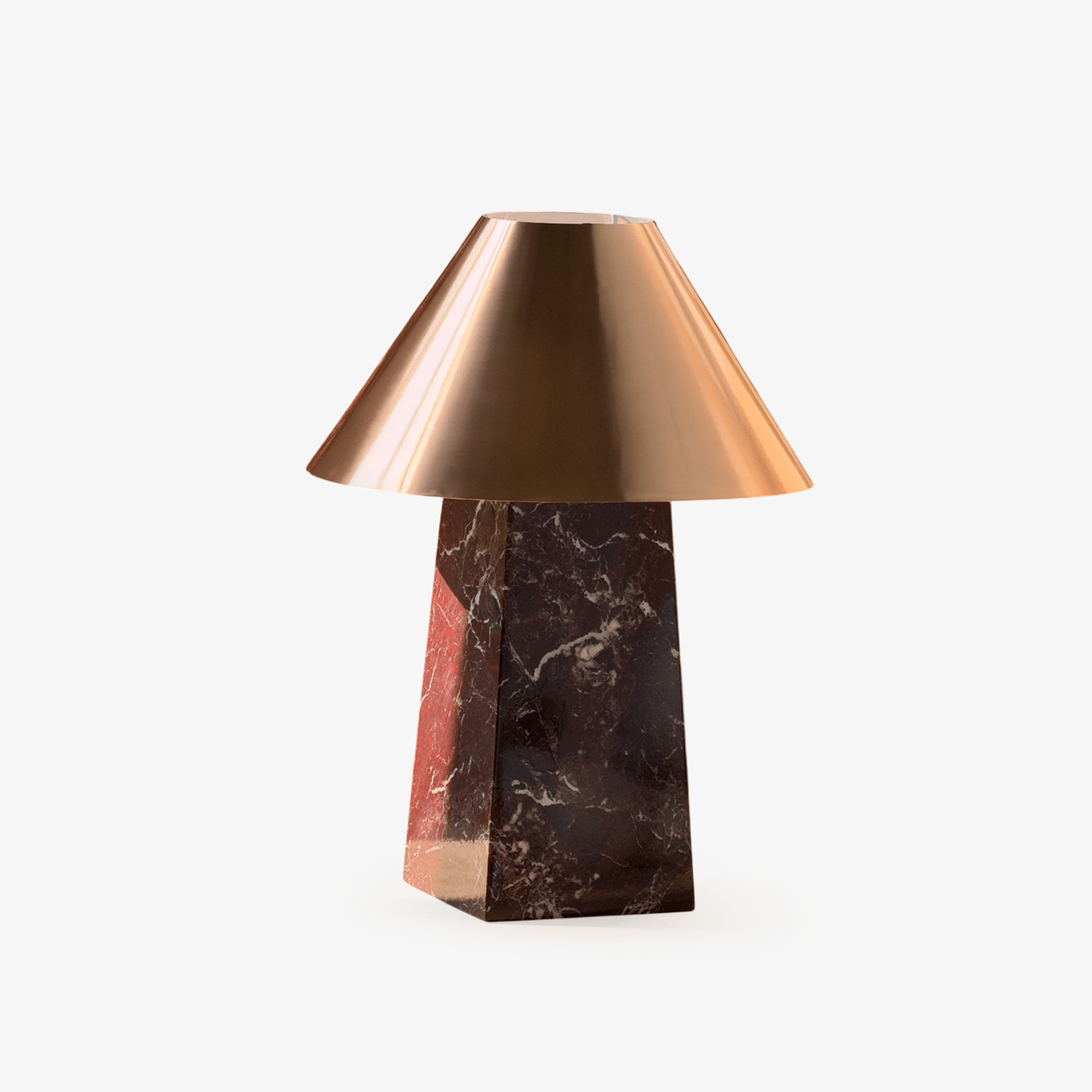 Conic Modern Metal & Marble Table Lamp