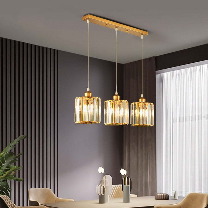 Arisha Modern Cluster Cylinder Glass Pendant Light