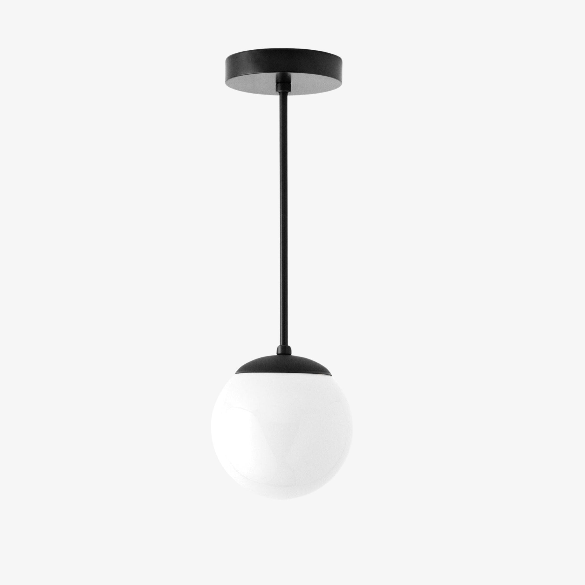 Pearl Glass White Globe Pendant Light Kitchen