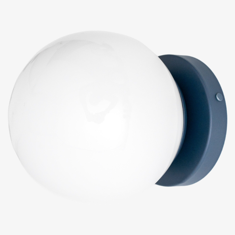 Pearl Glass Globe Wall Sconce Modern Minimalist Light