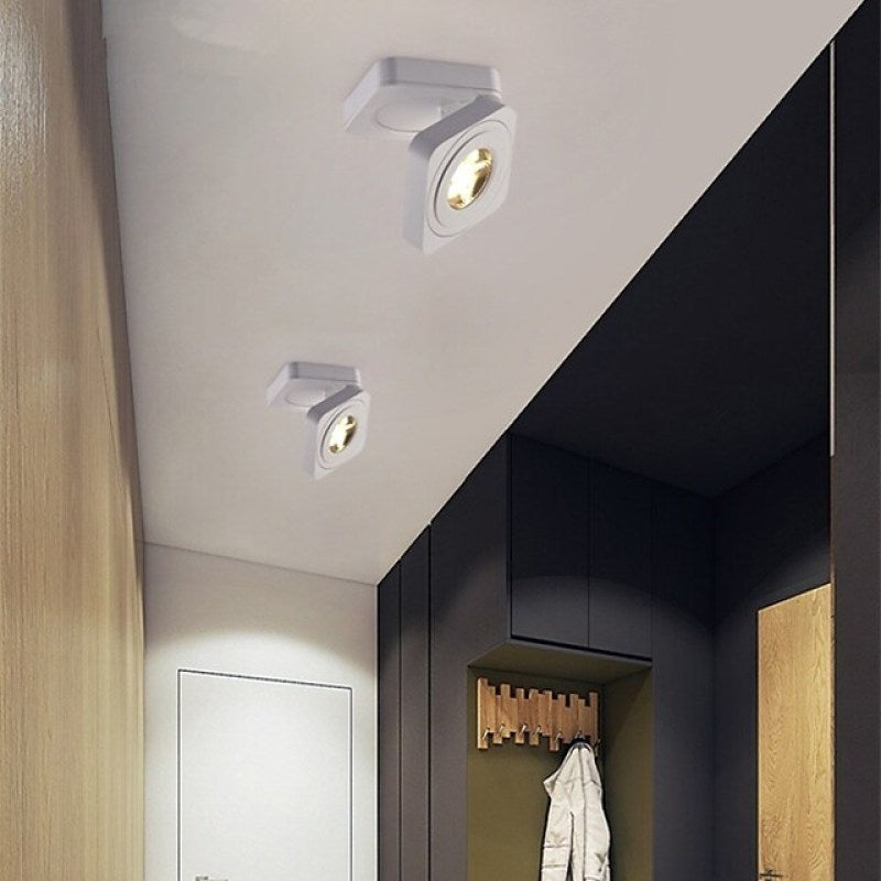 Arisha Modern LED Flush Mount Ceiling Light Black White Metal Living Room Dining Room