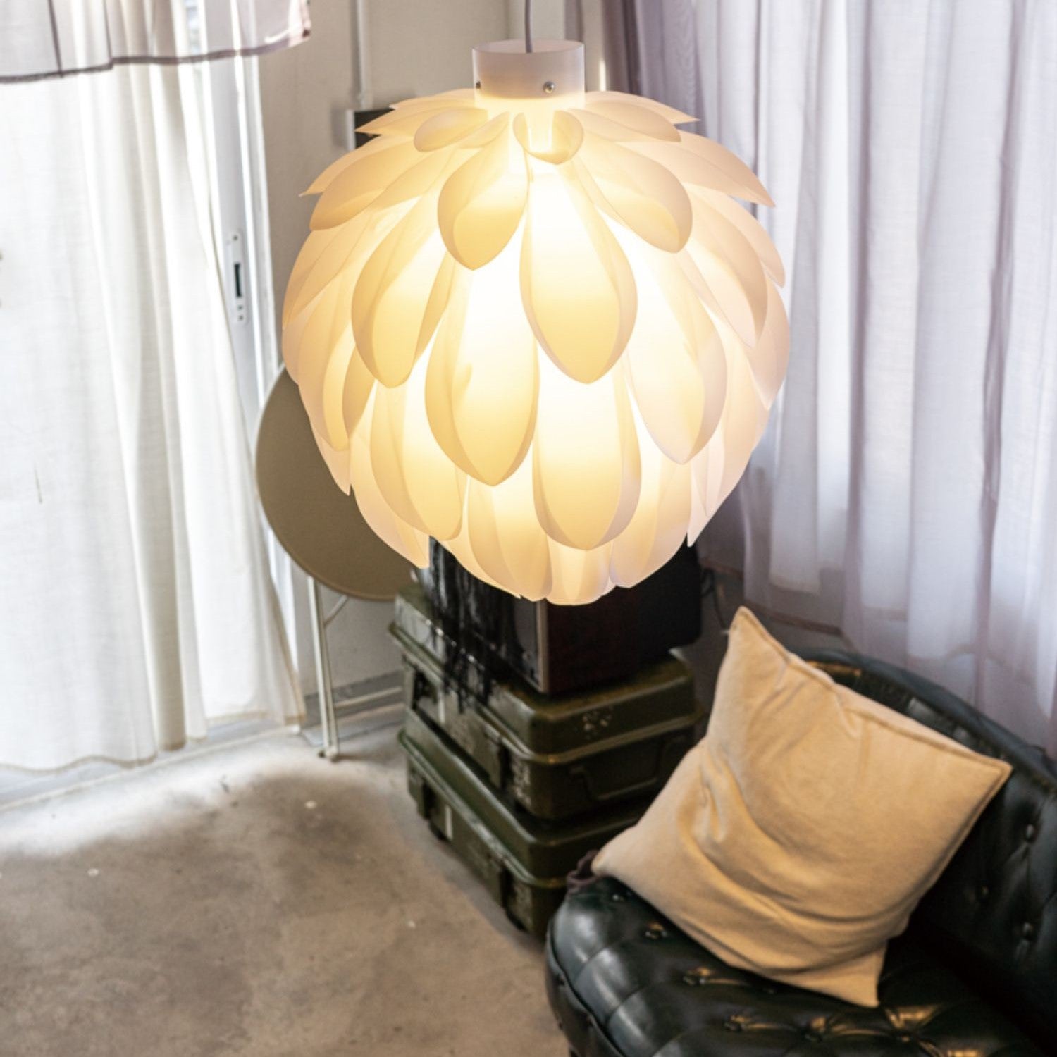 Valentina Design Metal PVC Cone LED Pendant Light Study Bedroom - Letslighting
