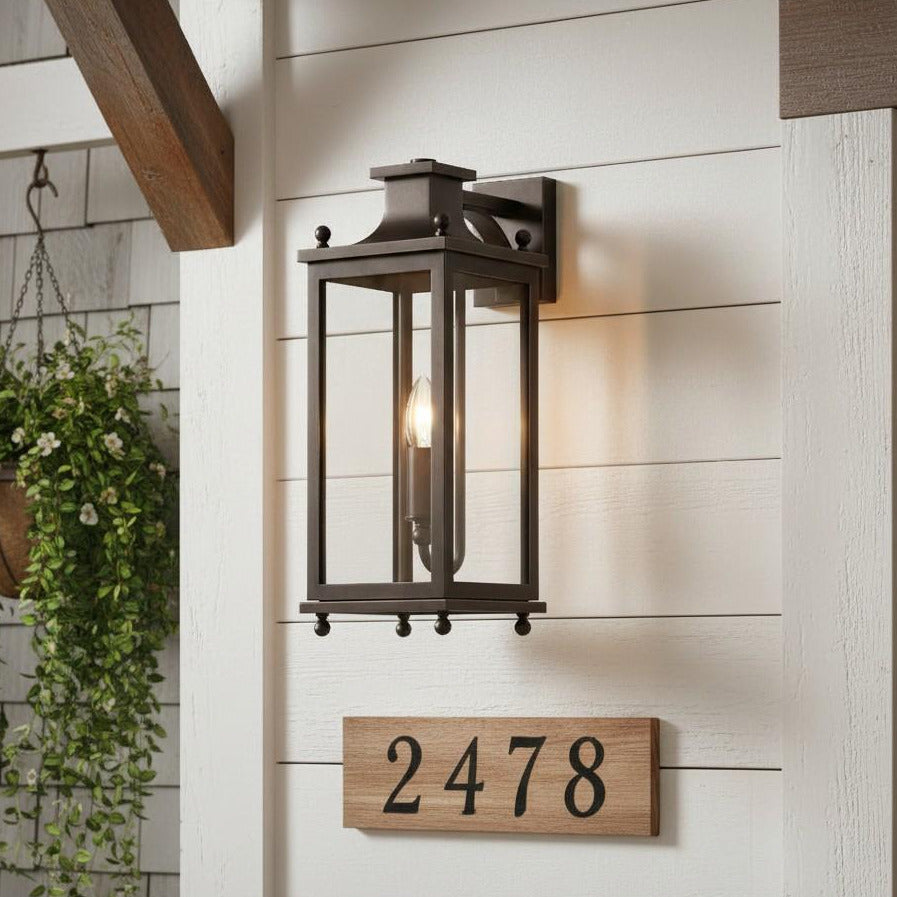 Guard Wall Lamp Brass Glass Outdoor