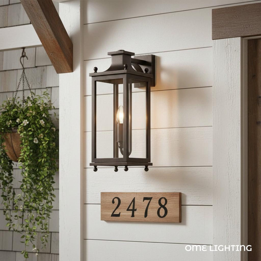 Guard Wall Lamp Brass Glass Outdoor