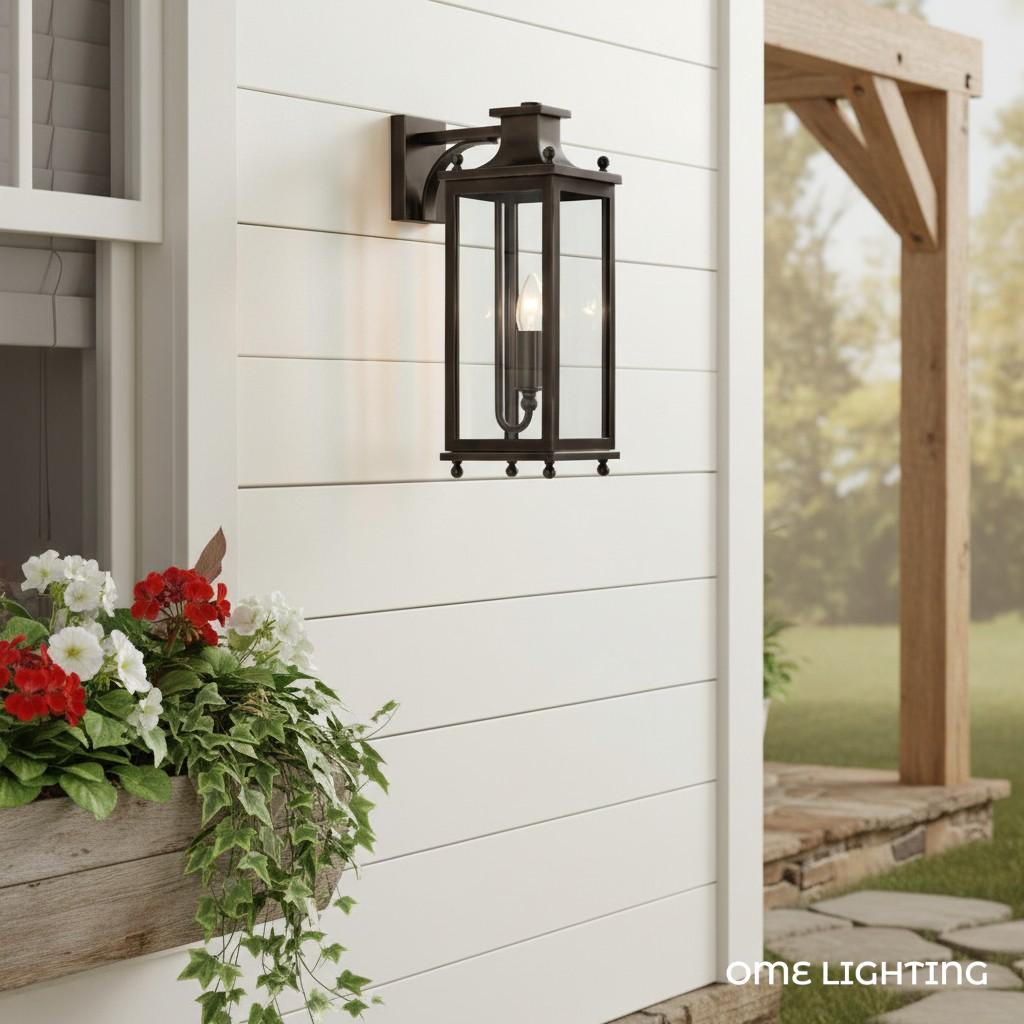 Guard Wall Lamp Brass Glass Outdoor