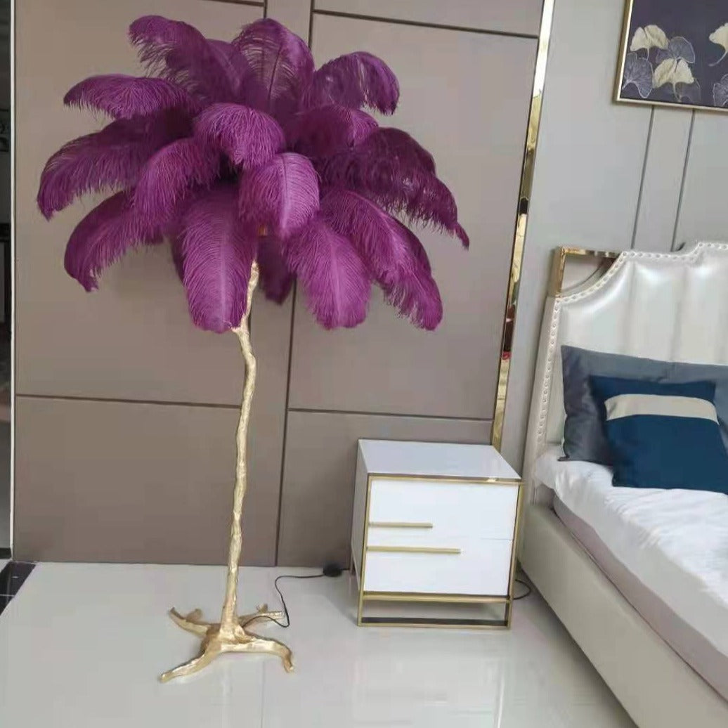 O'Moore Nordic Luxury Unique Ostrich Feather Floor Lamp/Table Lamp - Letslighting