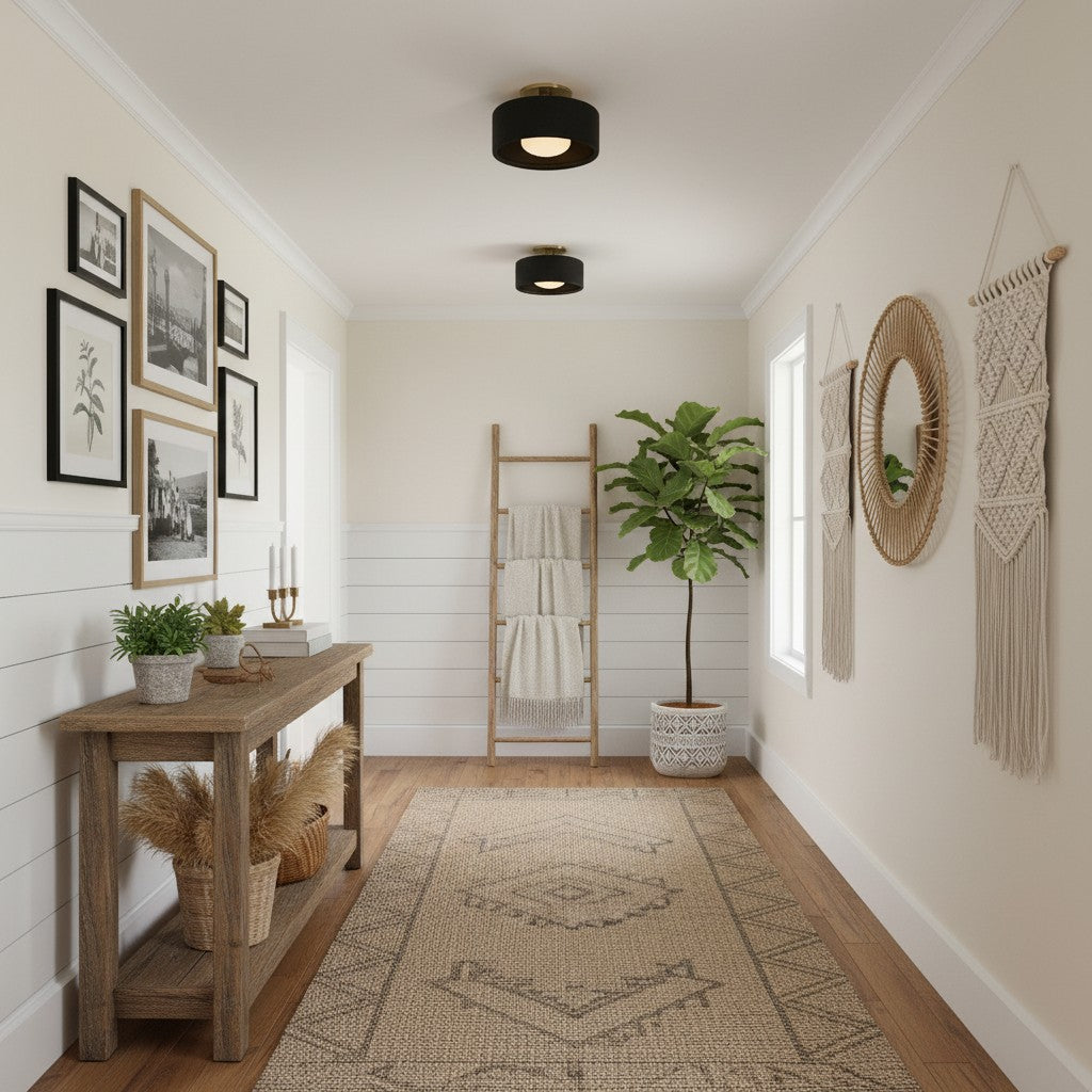 Kiln Porcelain Drum Ceiling Light