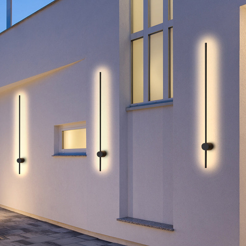 Edge Minimalist Rotatable Linear LED Outdoor Wall Lamp Metal Corridor Garden