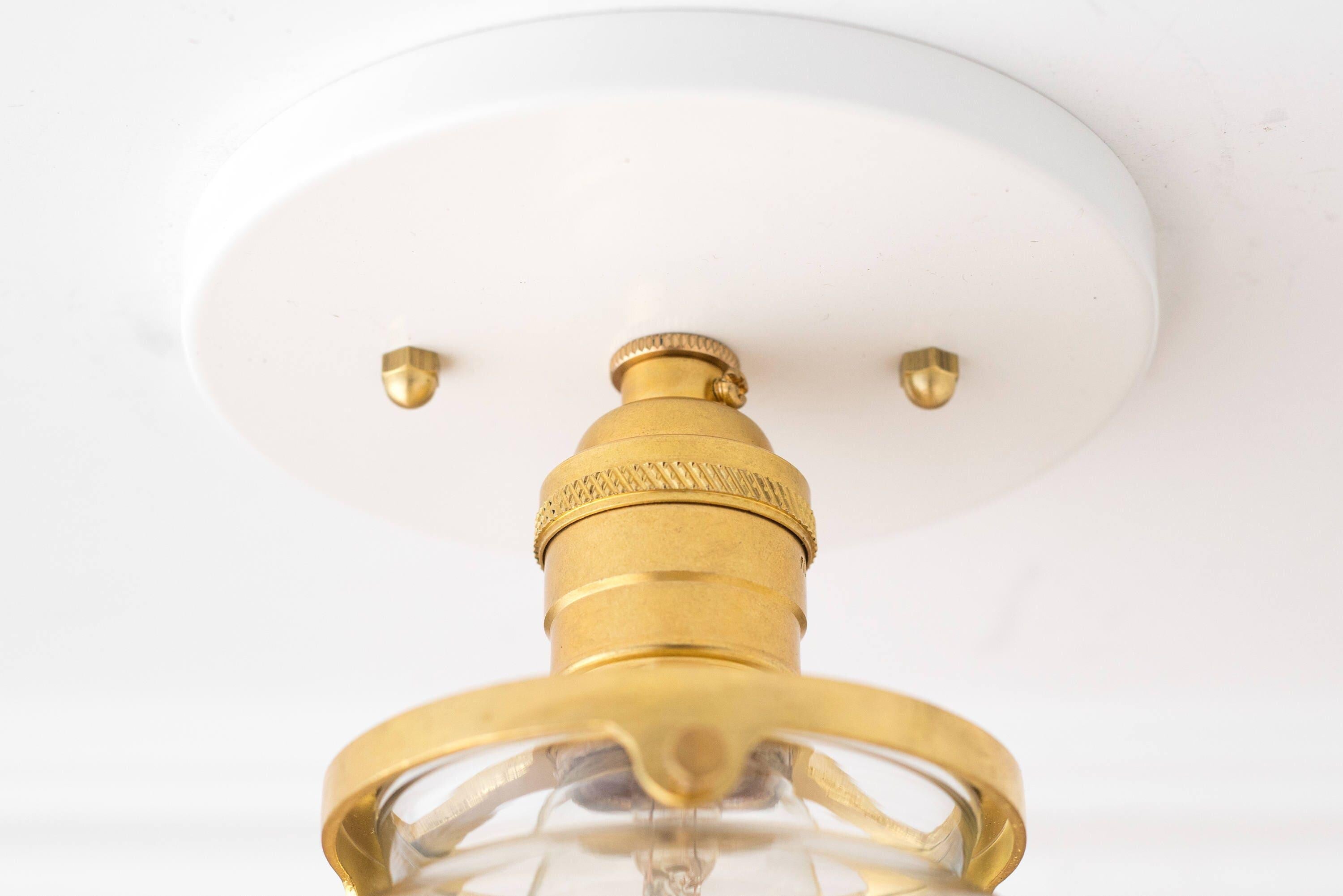 Pearl Clear Glass Retro Globe Ceiling Light Bedroom