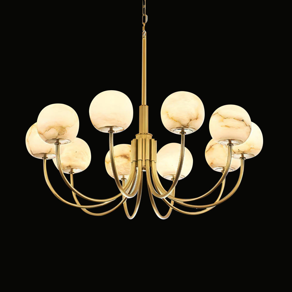 Round Wall Lamp Alabaster Plug-In Trio - Letslighting
