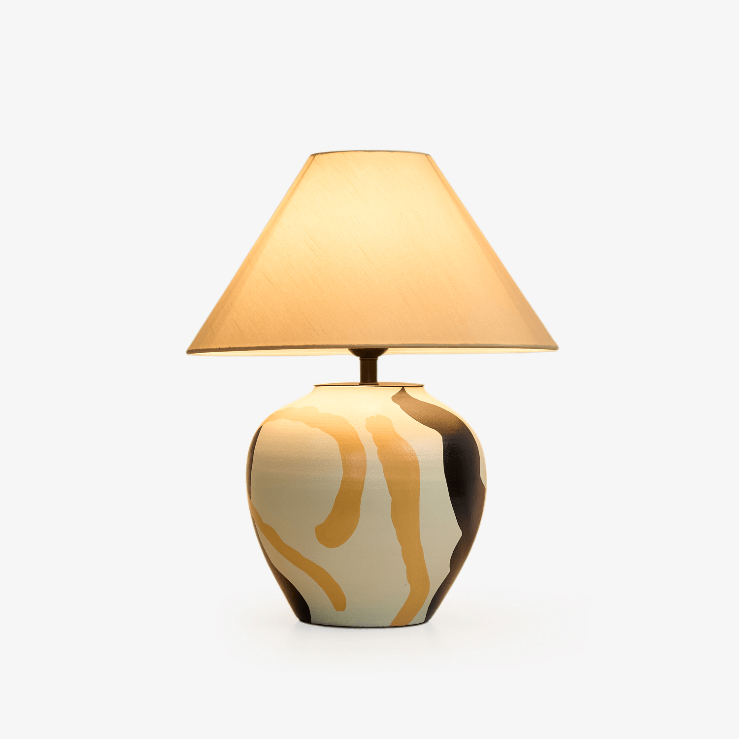 Abstract Artistic Fabric & Ceramics Table Lamp