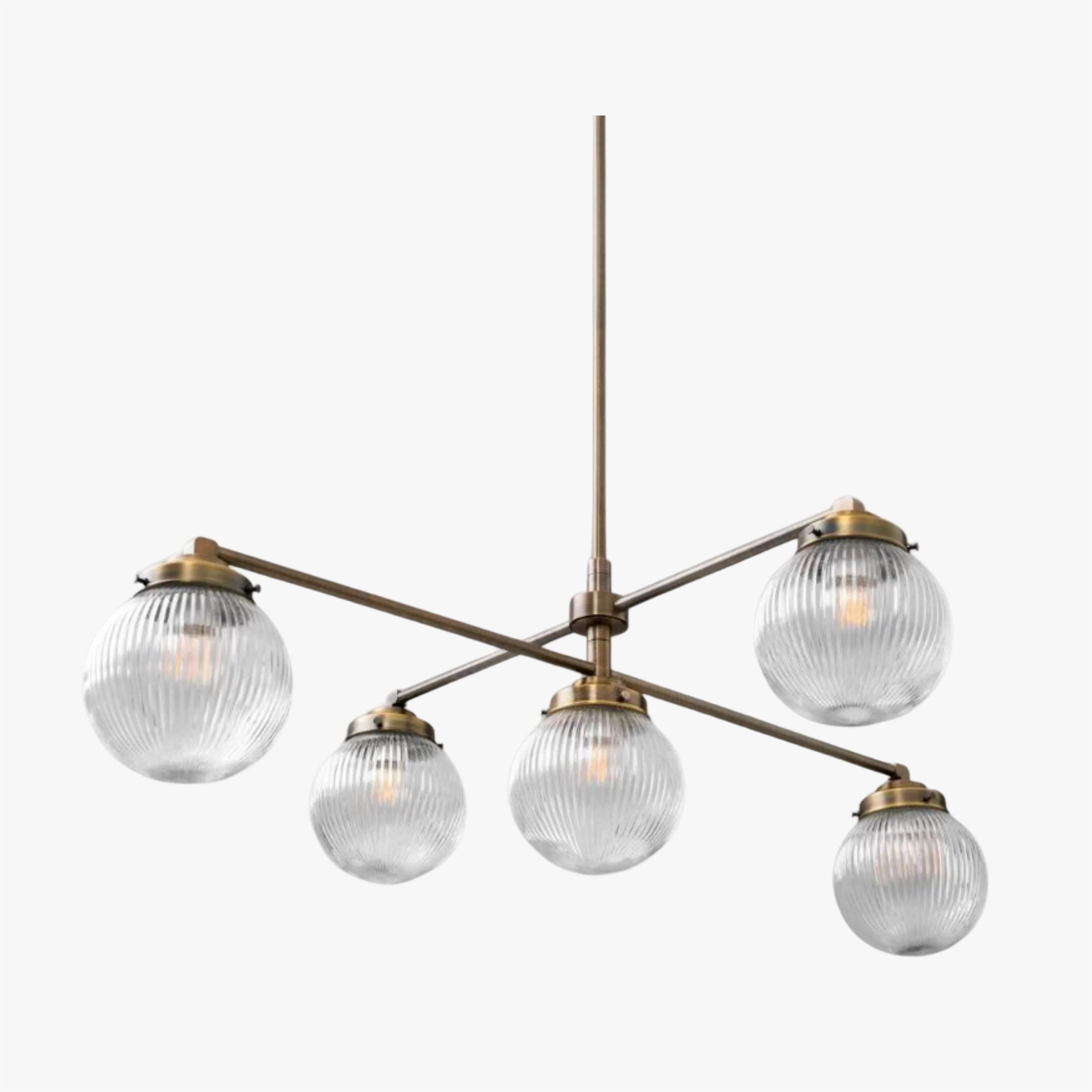 Pearl Multi-Light Brass Chandelier