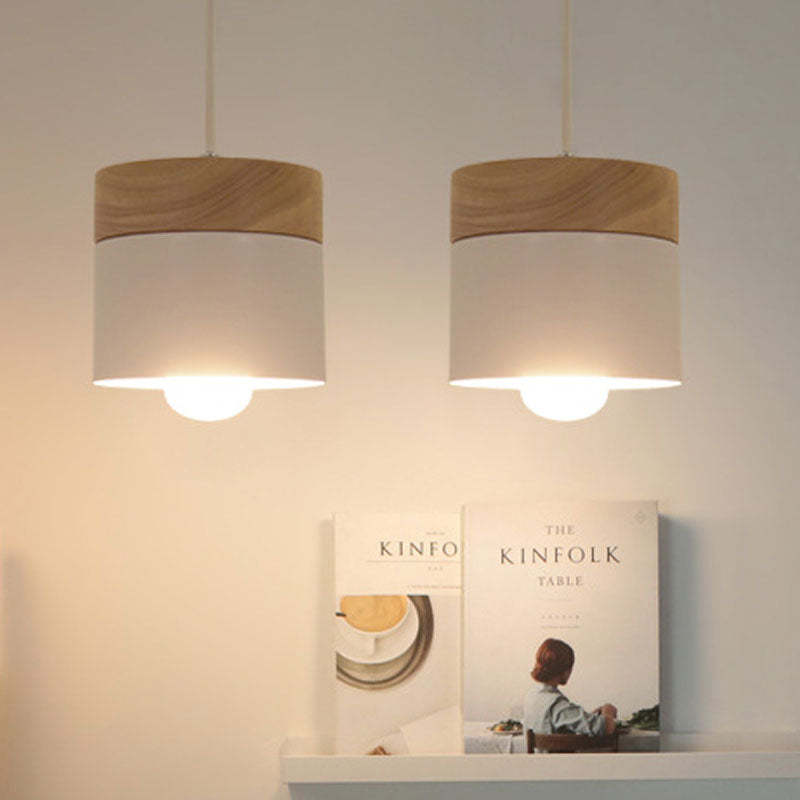 Valentina Modern Can Shape /Wood Pendant Light - Letslighting