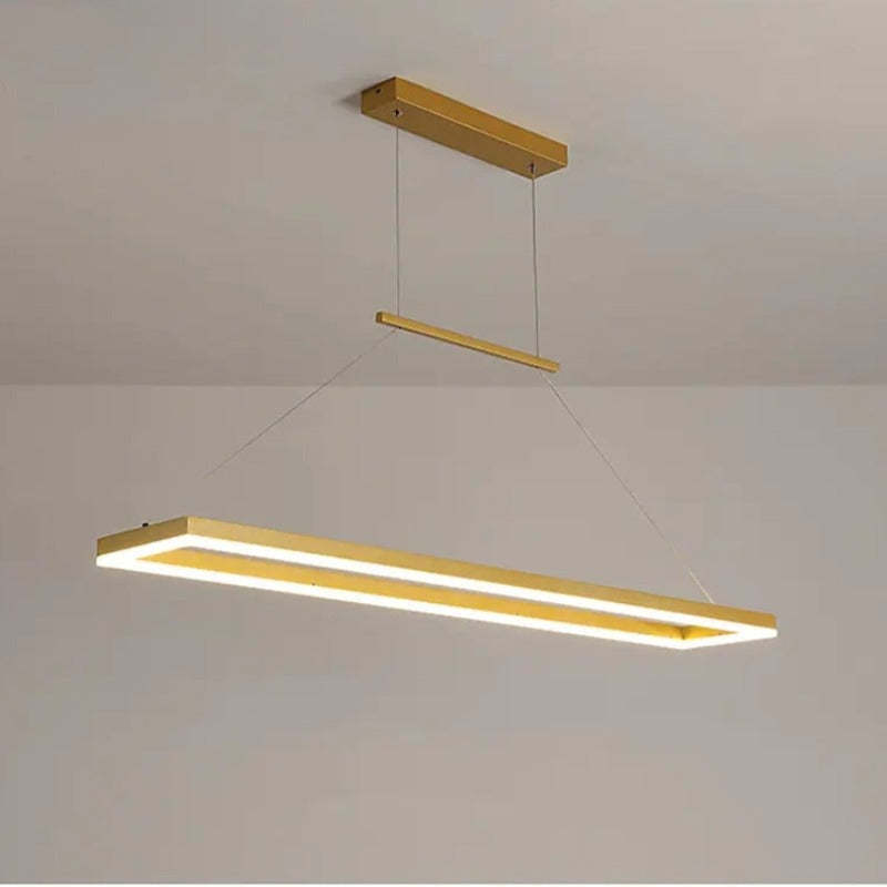 Arisha Modern Rectangular Pendant Light Coffee Dining Room - Letslighting