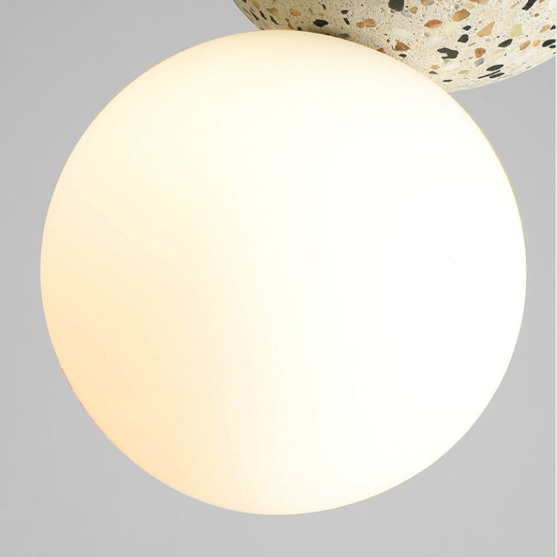 Valentina Single Globe Colorful Pendant Light, Dolomite, LED - Letslighting
