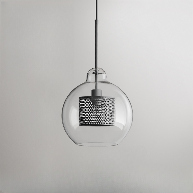 Arisha Contemporary Golden Pendant Light, Metal/Glass, Globe/Cylindric