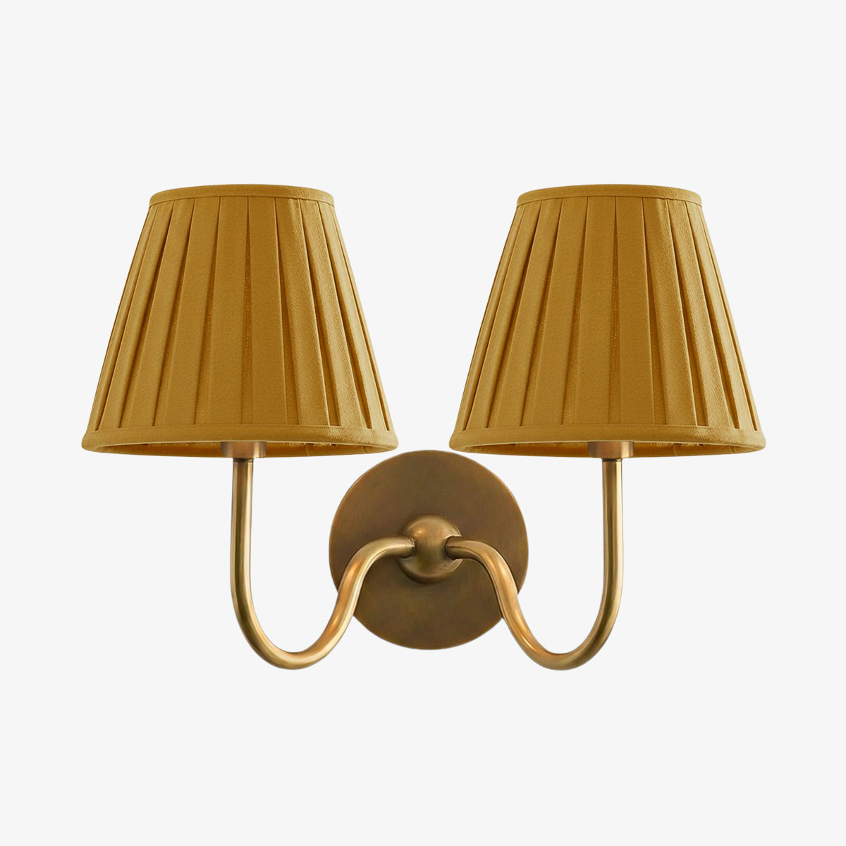 Grace Brass Linen Wall Lamp